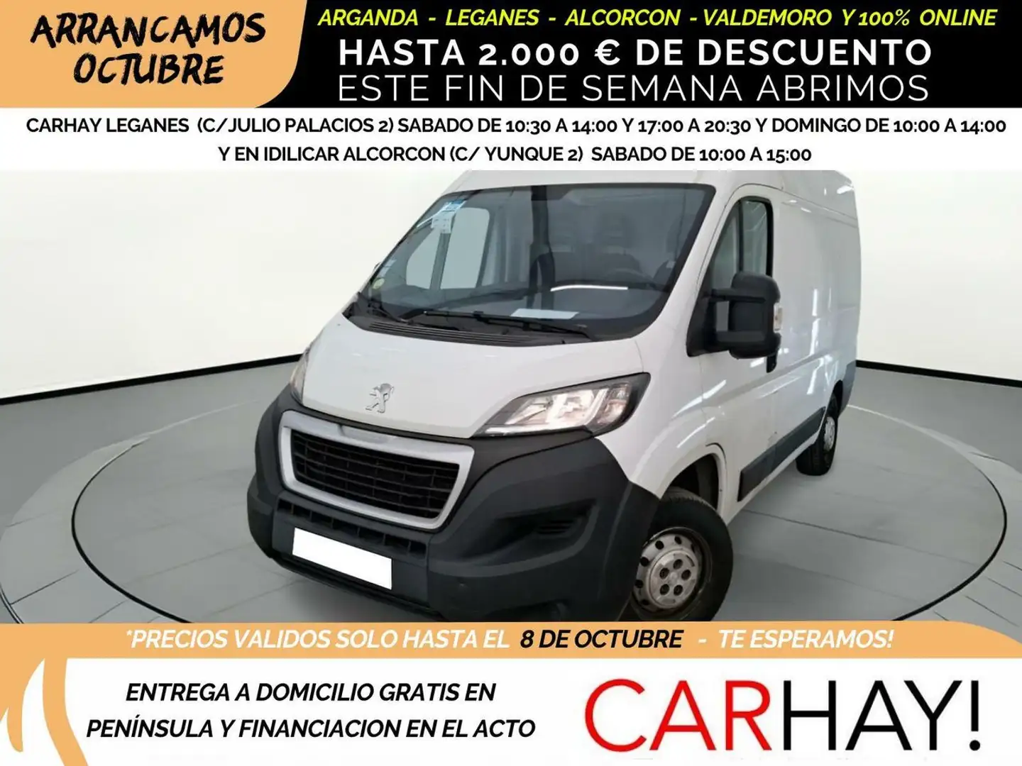 Peugeot Boxer 4P FOURGON BLUEHDI 110 PREMIUM 330 L1 H2 Blanco - 1