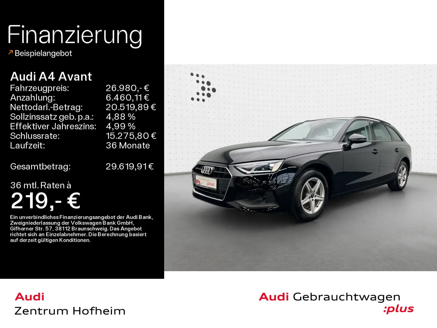 Audi A4 35 TFSI S tro*LED*Navi+*KLIMA*NAV*SHZ*L Schwarz - 1