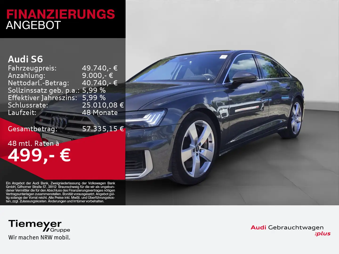 Audi S6 Limo TDI Q MATRIX PANO KAMERA BuO Grau - 1