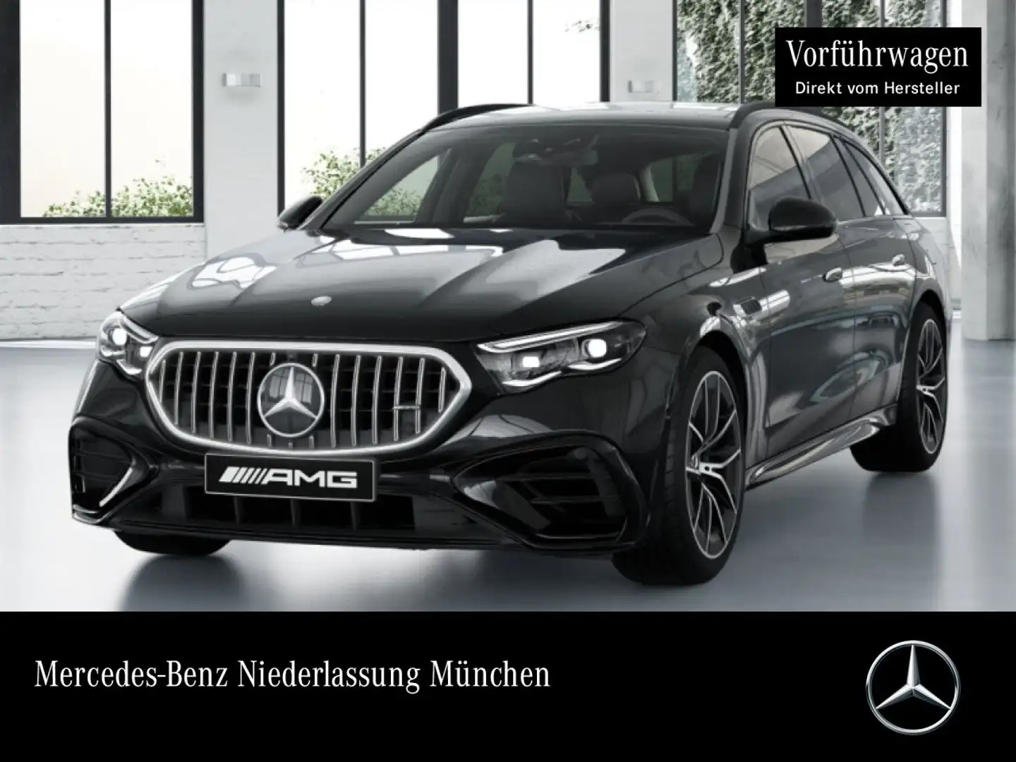 Mercedes-Benz E 53 AMG T 4M Hybrid Fahrass 360° Pano Burmester Schwarz - 1