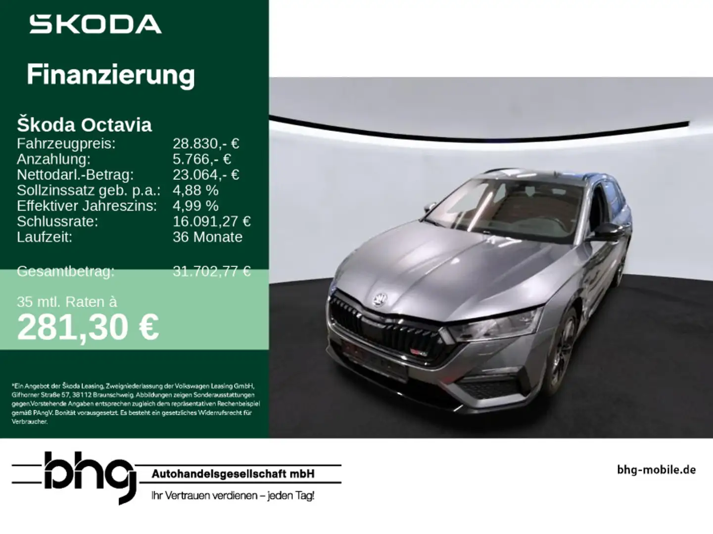Skoda Octavia Combi 1.4 TSI DSG iV RS Grigio - 1