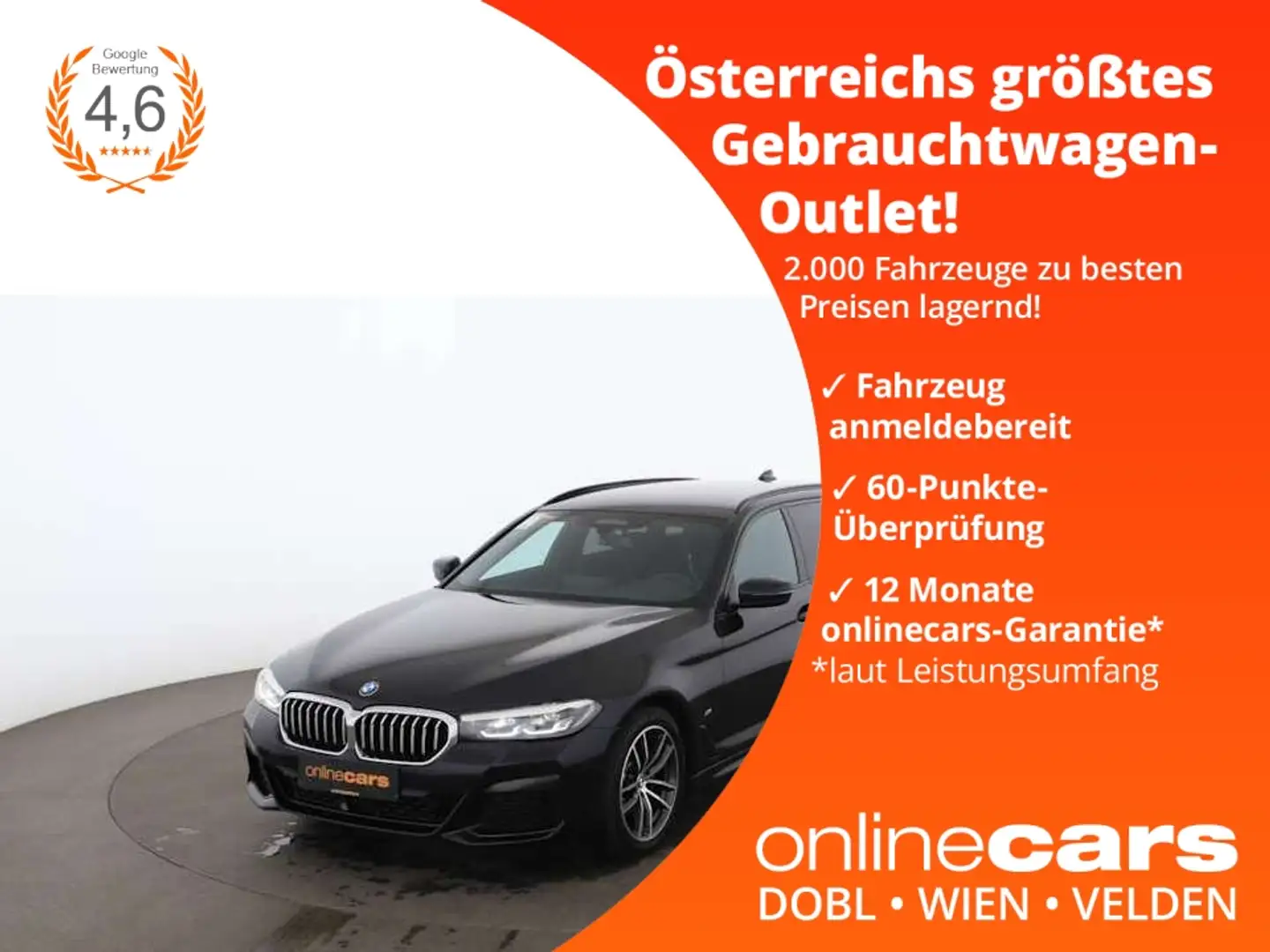 BMW 520 d Touring M-Sport Aut LED AHK STANDHZG RADAR Schwarz - 1