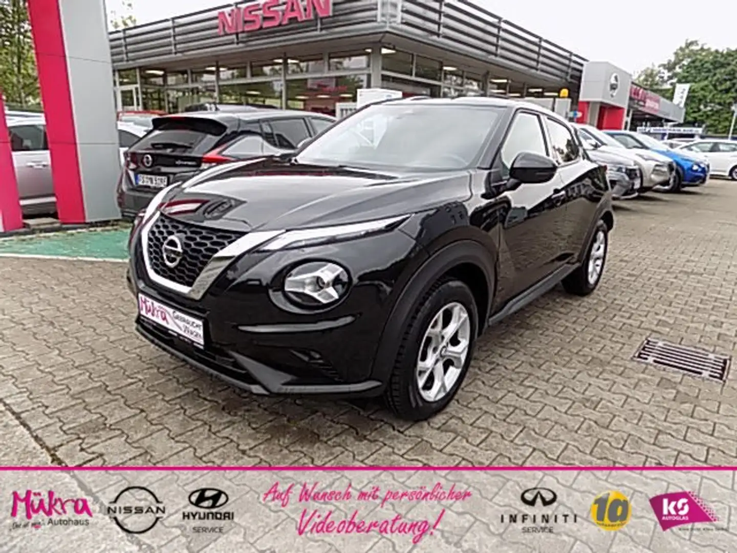 Nissan Juke N-Connecta 1.0 DIG-T 114 PS 7DCT Navi Zwart - 1