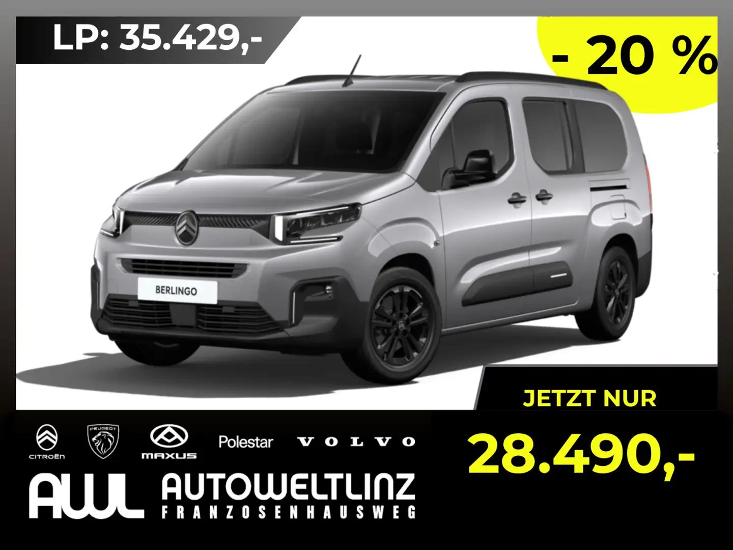 Citroen Berlingo XL 1.5 BlueHDi 130 Max !MEGADEAL! Grau - 1