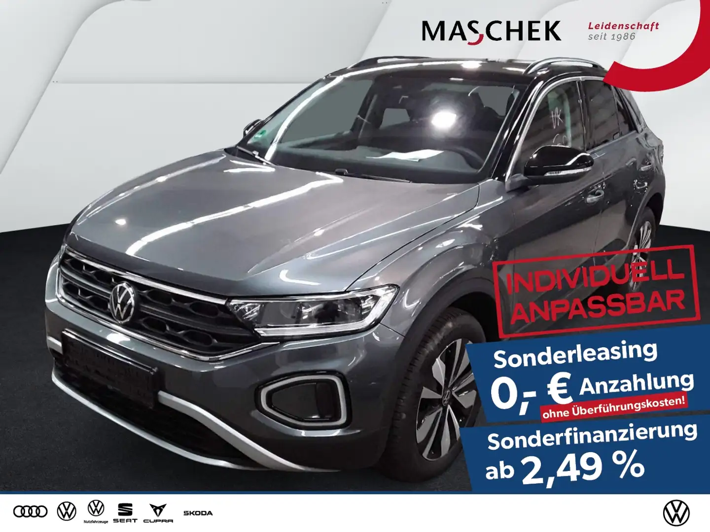Volkswagen T-Roc Goal 2.0 TDI Sonderleasing! AHK Navi RearView Schwarz - 1