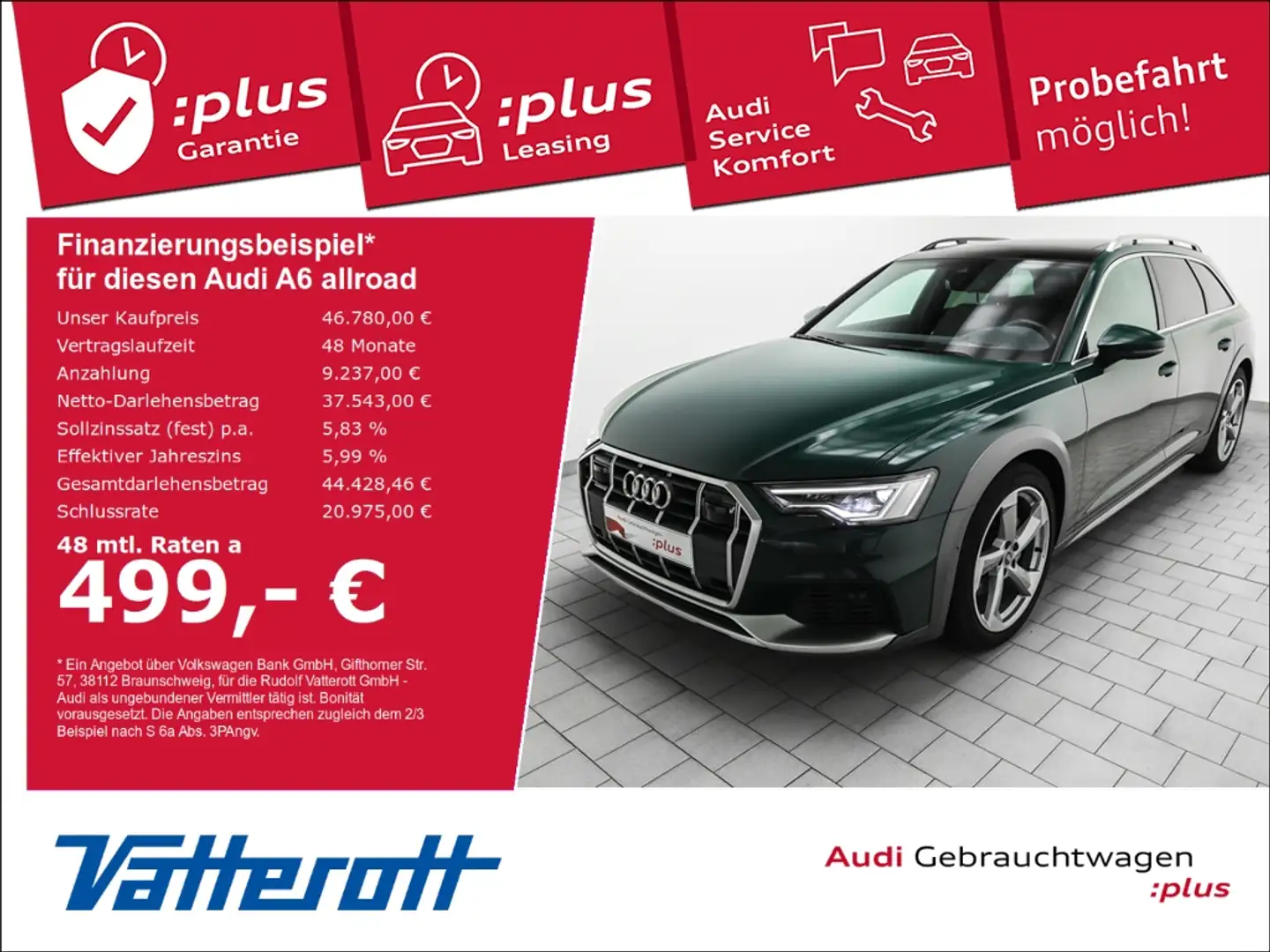 Audi A6 allroad 50 TDI quattro AHK Pano HuD Kamera Grün - 1