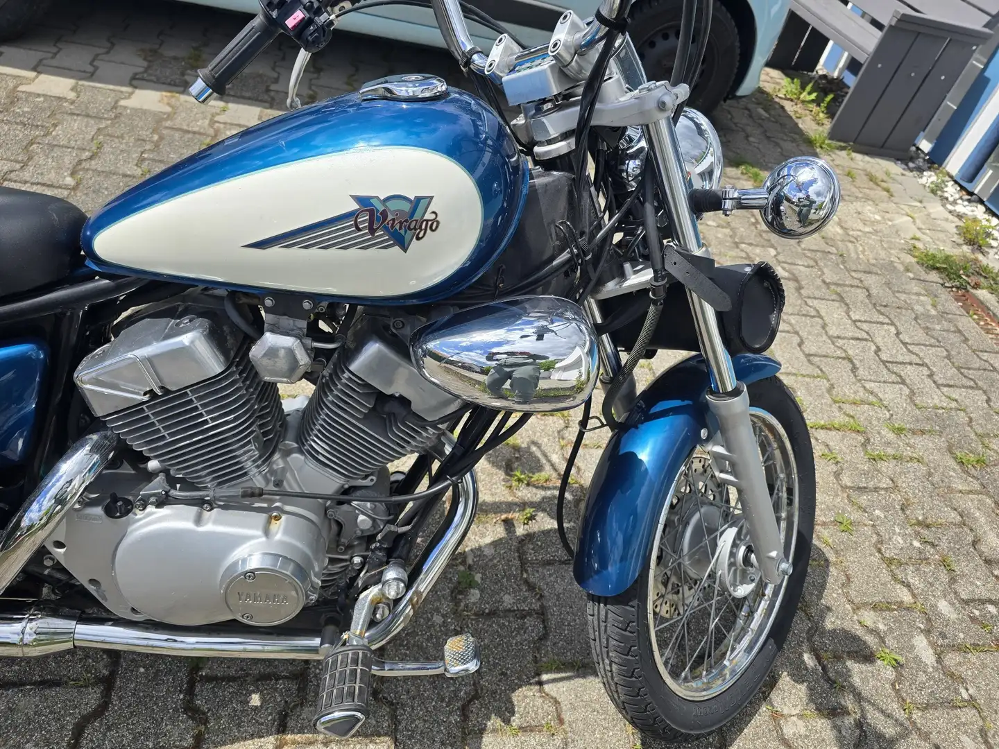 Yamaha XV 125 topcase seitlich Blu/Azzurro - 1