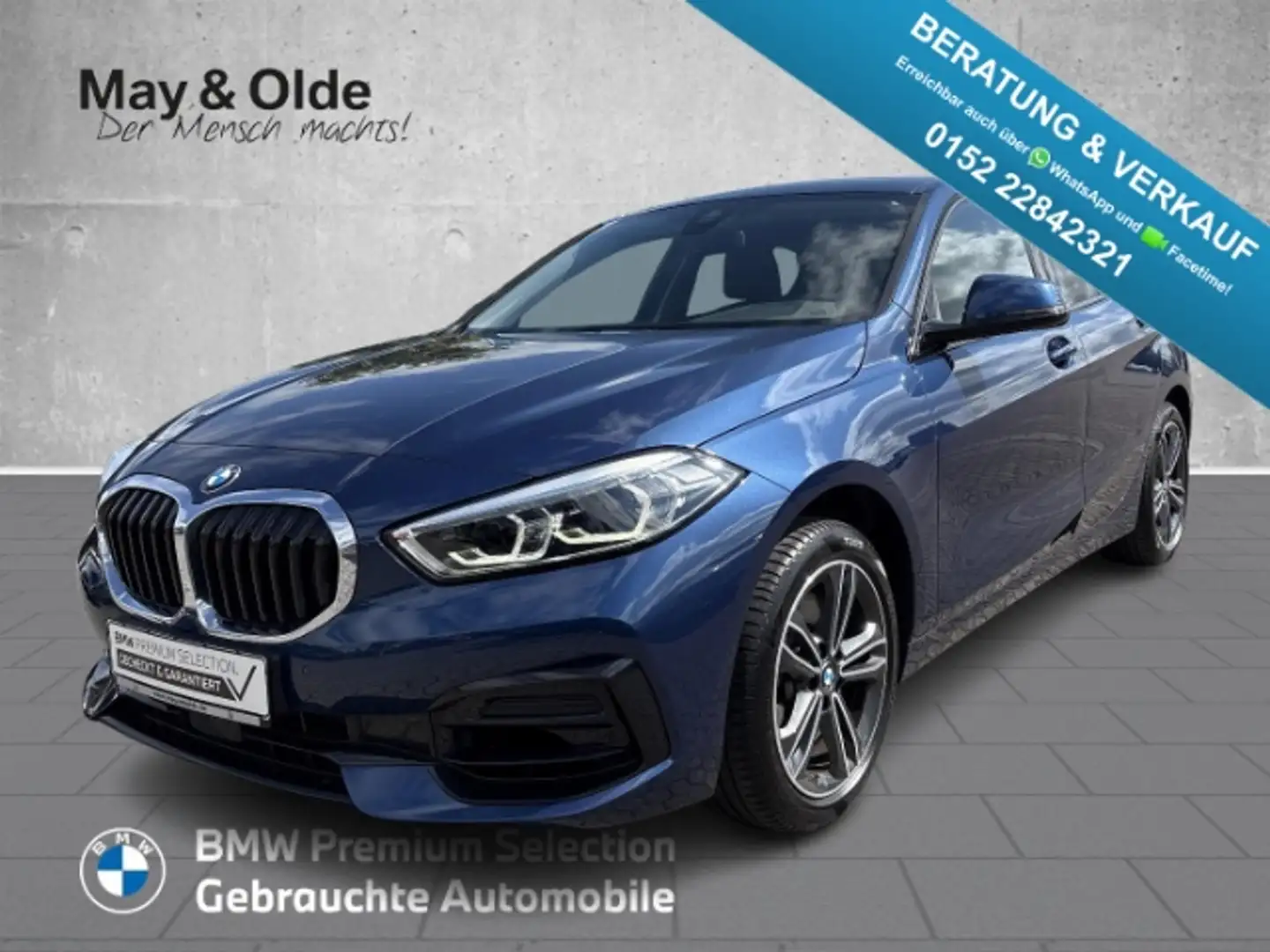 BMW 120 I Navi Leder Digitales Cockpit Memory Sitze Sounds Blau - 1