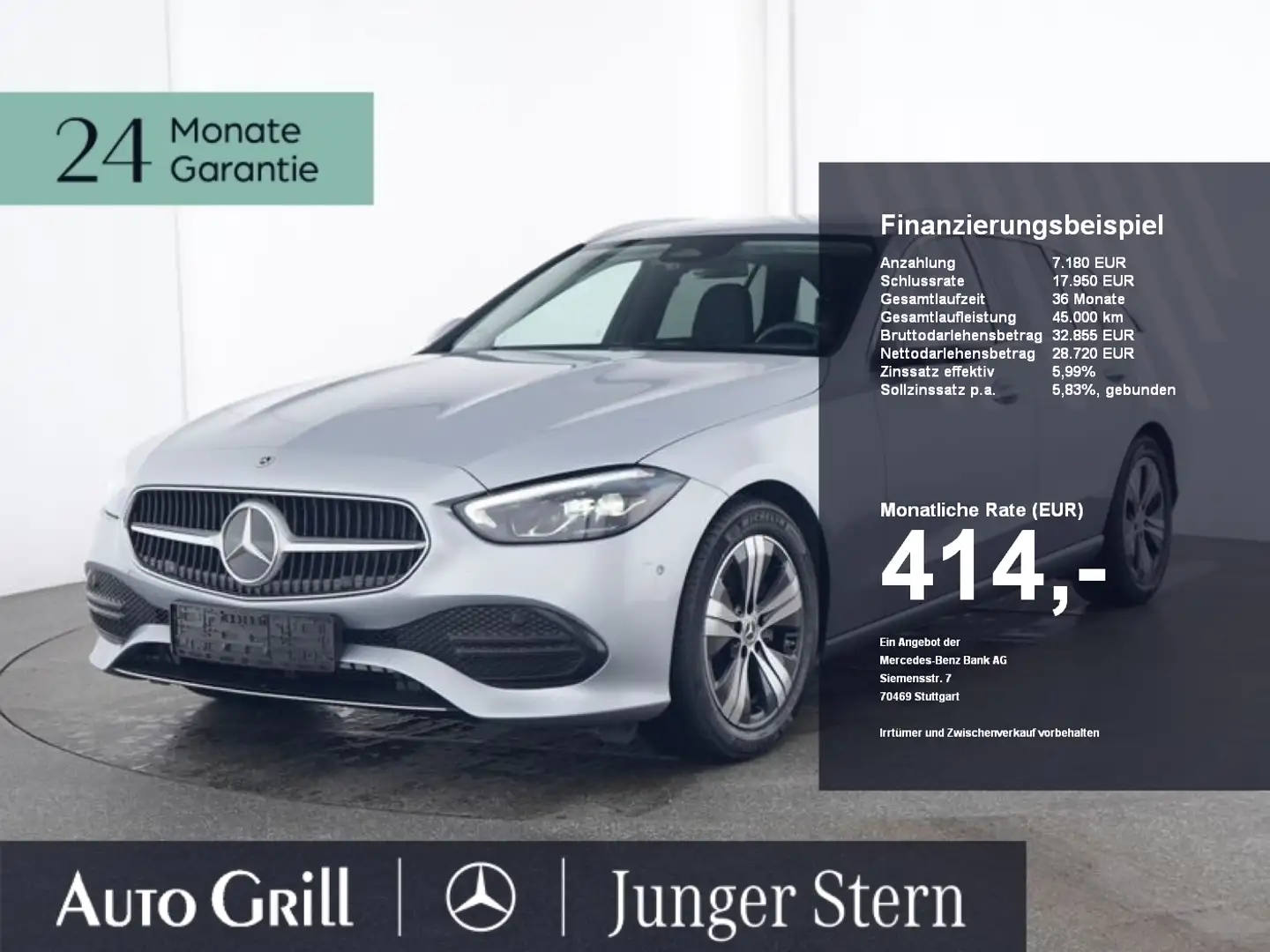 Mercedes-Benz C 180 T Avantgarde Totw. AHK DistronicVorr. Silber - 1