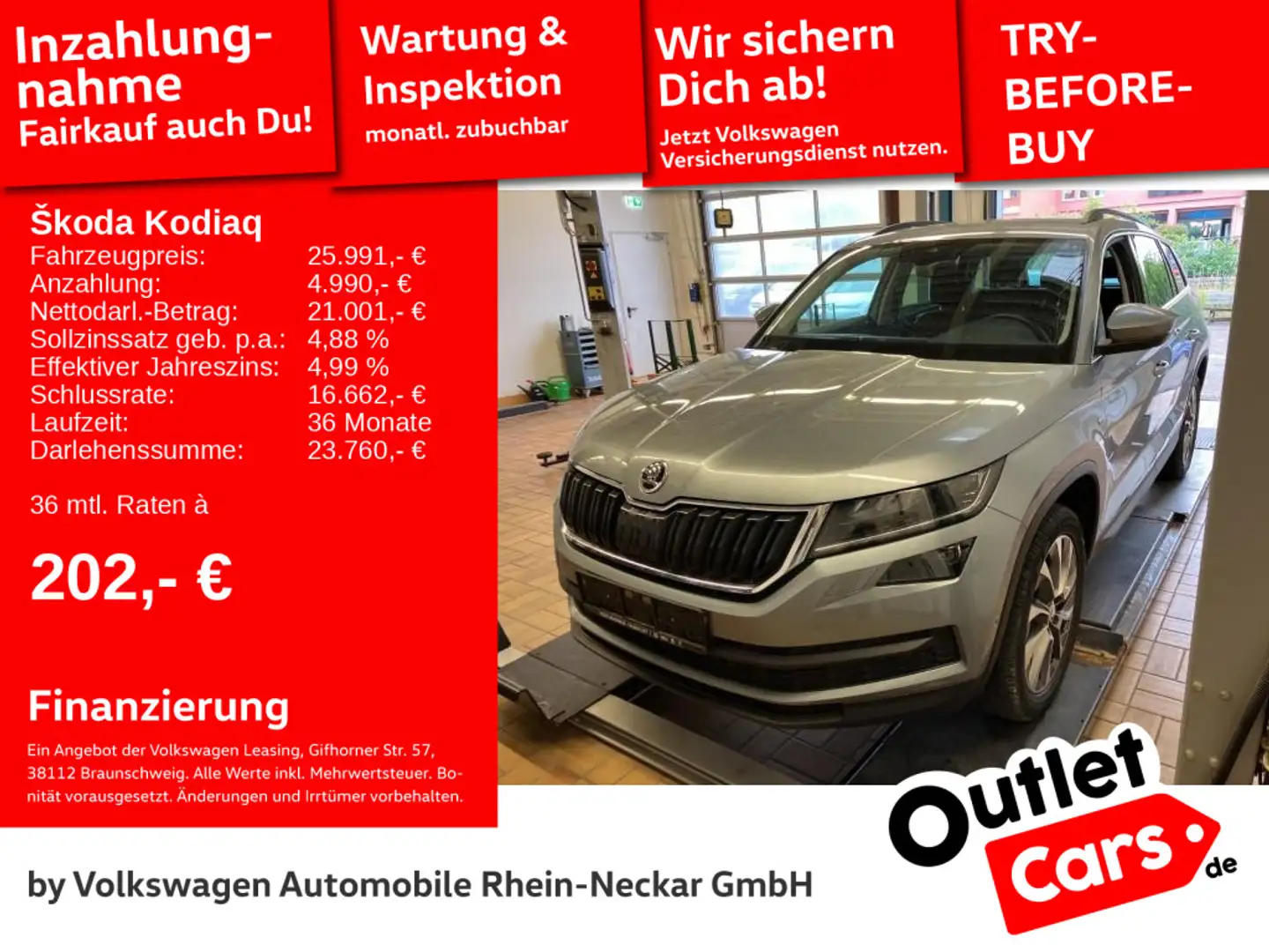 Skoda Kodiaq 2.0 TDI Ambition LED DSG Navi Kamera uvm Grau - 1