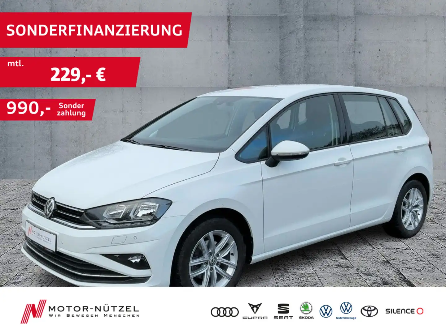 Volkswagen Golf Sportsvan 1.0 TSI COMFORTLINE ACC+SHZ+AHK Blanc - 1