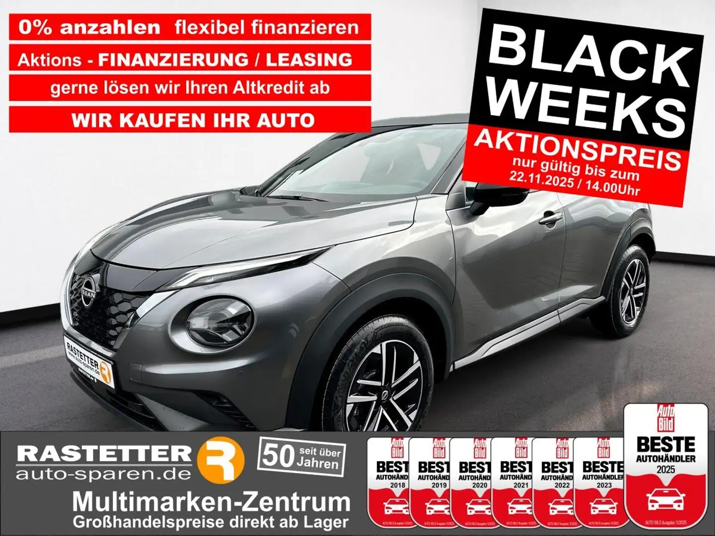Nissan Juke Hybrid n-connecta Navi+Kamera+PDC+Klimaaut+iKey+Wi Gris - 1
