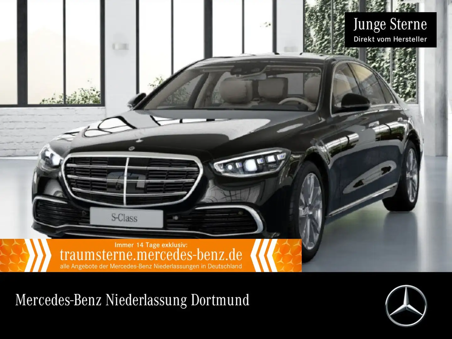 Mercedes-Benz S 450 4M PANO+360+DIGITAL-L+BURMESTER3D+FAHRASS Schwarz - 1