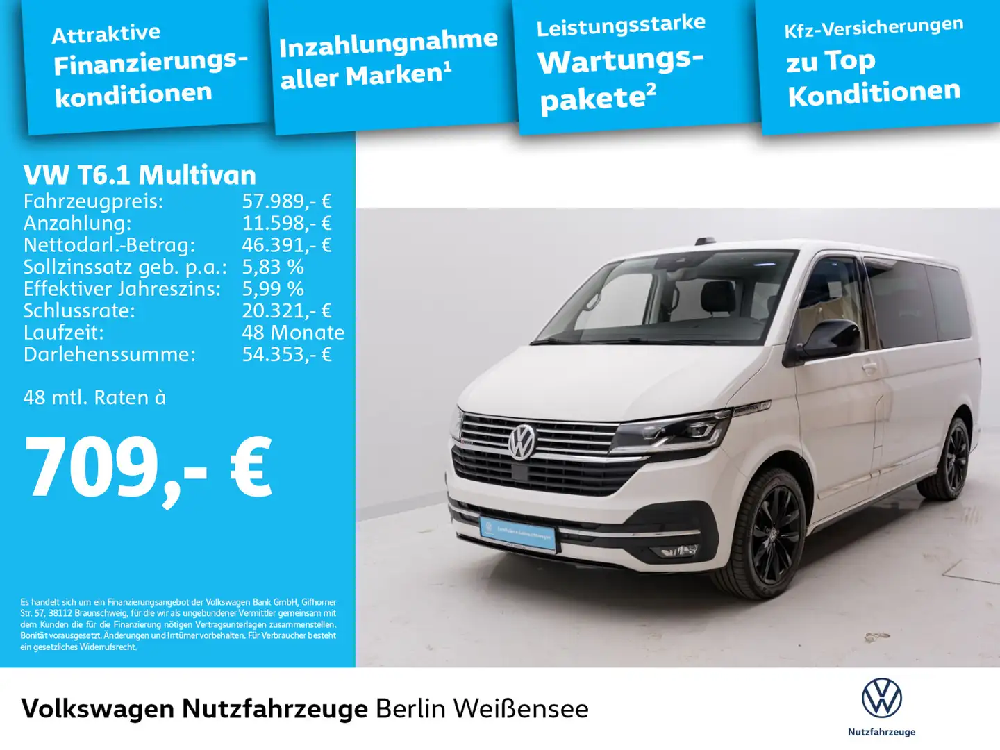Volkswagen T6.1 Multivan Generation Six 2.0 TDI*4MOT*APP* Weiß - 2
