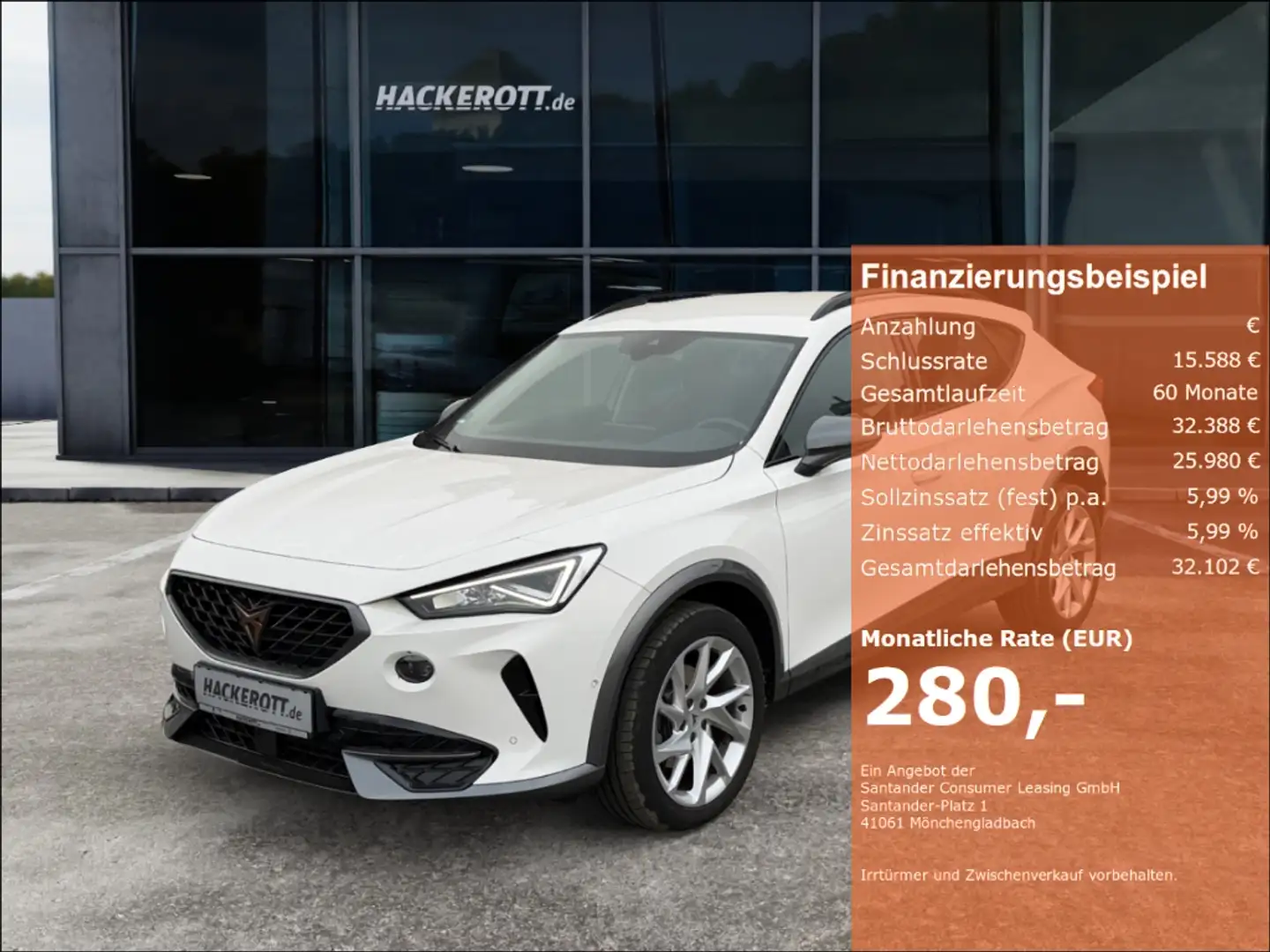 CUPRA Formentor 1.5 TSI Navi Full Link ACC PDC Klimaa. Sitzhzg. Weiß - 1