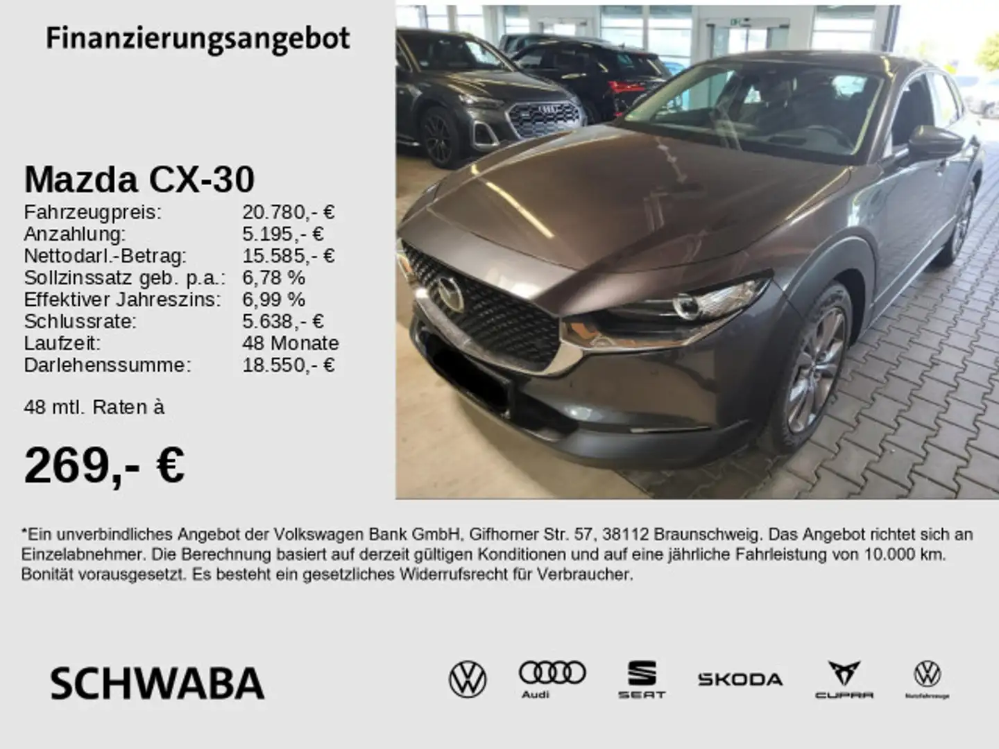 Mazda CX-30 2.0 SKYACTIV-G M Hy. Selection*ACC*HdUp*18 Grey - 1