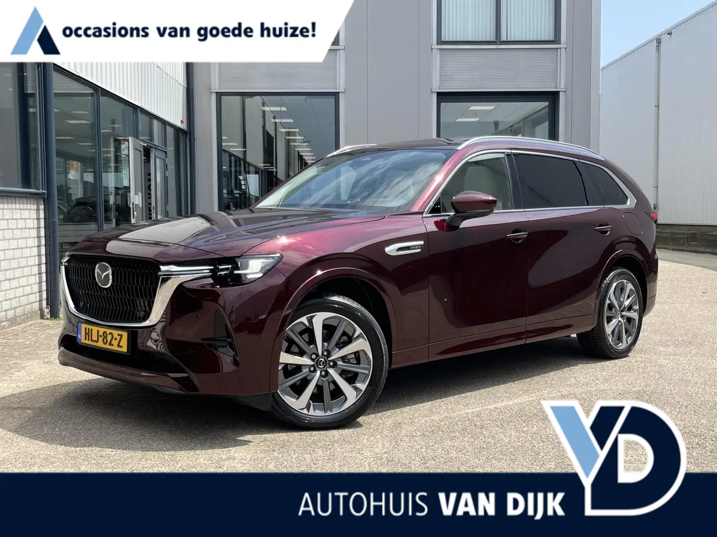 Mazda CX-80 2.5 e-SkyActiv PHEV Takumi Plus 6p. | Leder/Pano.D Rood - 1