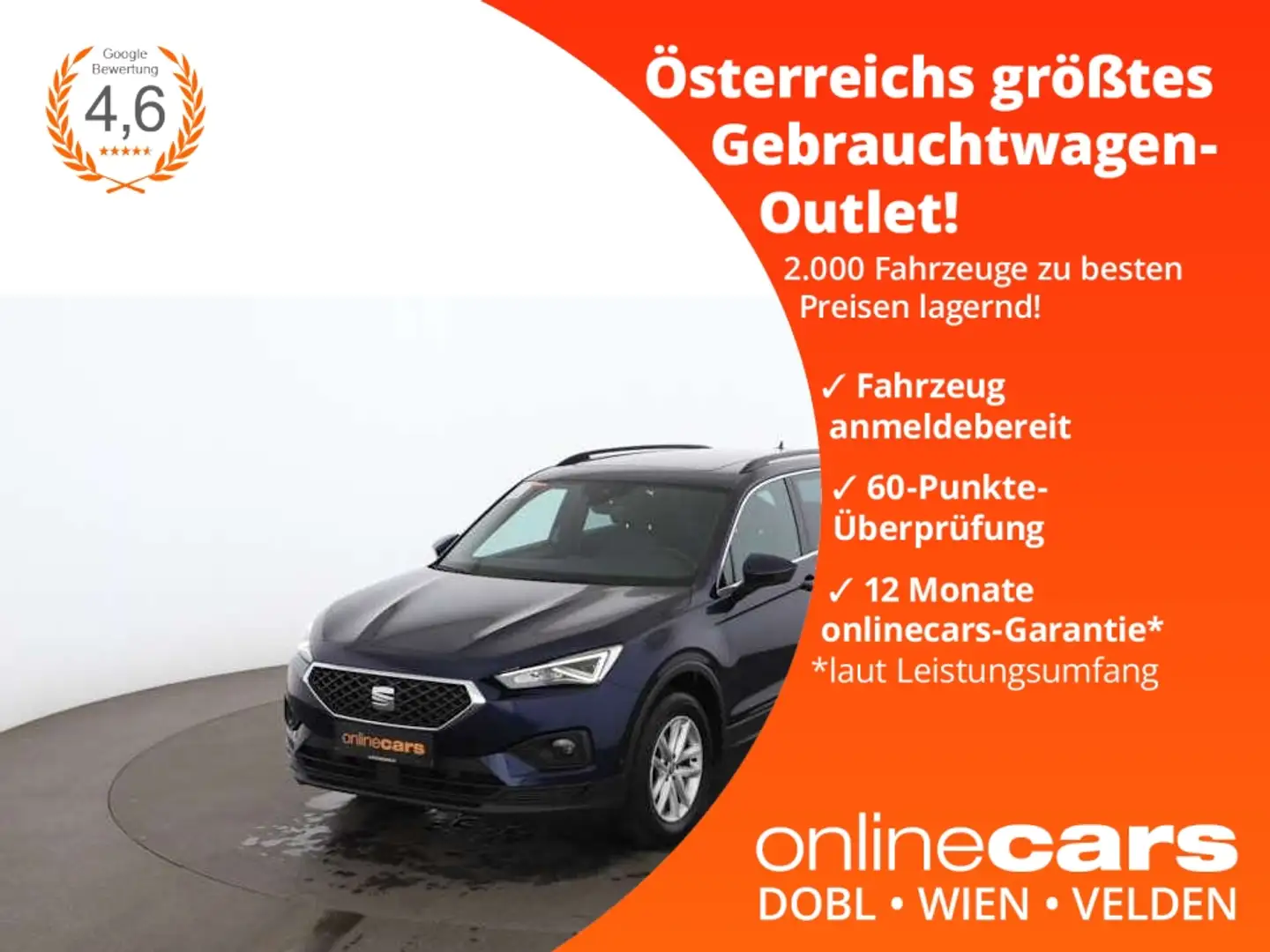 SEAT Tarraco 2.0 TDI Style 7-SITZER LED AHK SKY NAVI Niebieski - 1