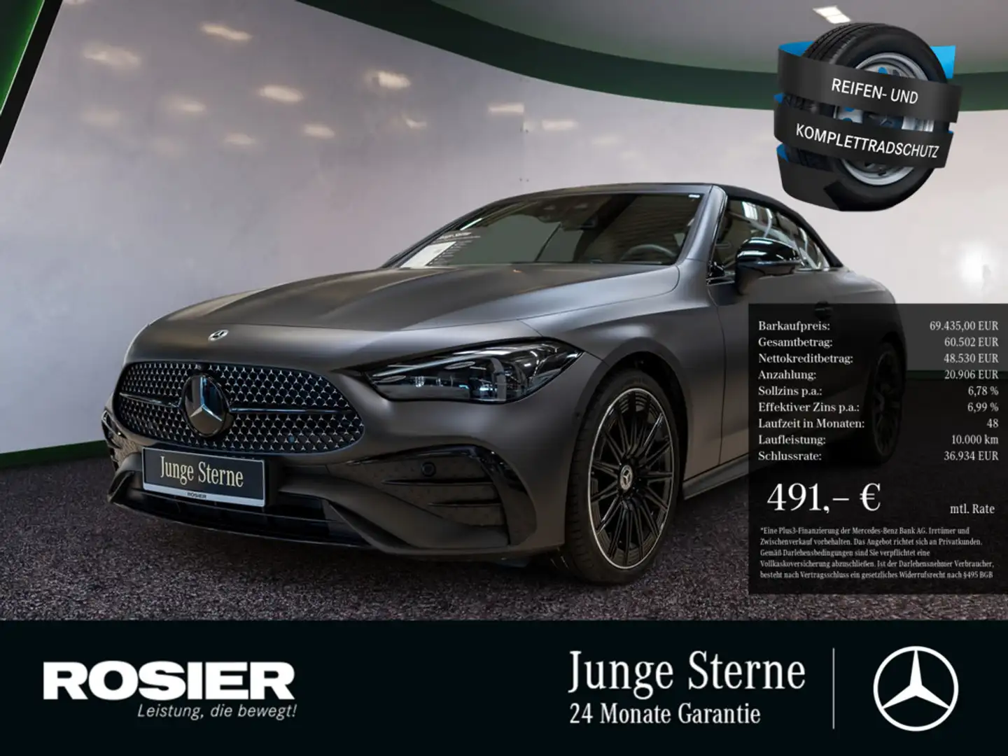 Mercedes-Benz CLE 450 4M Cabriolet AMG Sport Premium+ NIGHT Schwarz - 1