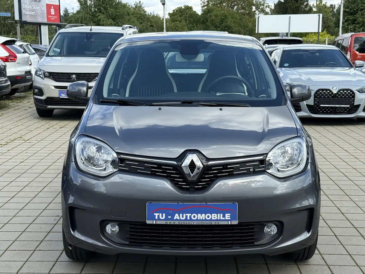 Renault Twingo TCE 90 Intens Aut. TEILLEDER-APPLECAR-MWST.-KLIMA Grau - 2