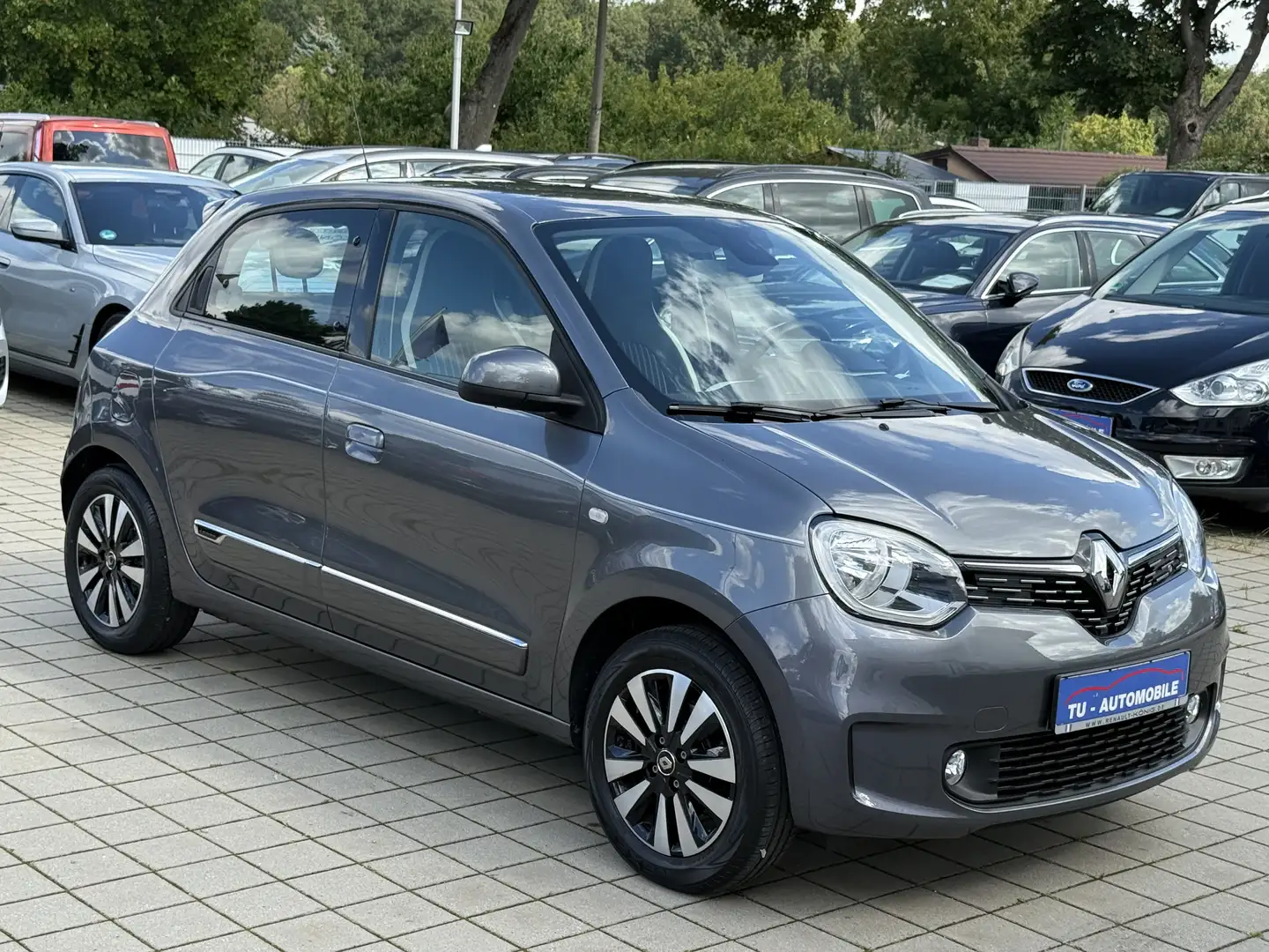 Renault Twingo TCE 90 Intens Aut. TEILLEDER-APPLECAR-MWST.-KLIMA Grau - 1