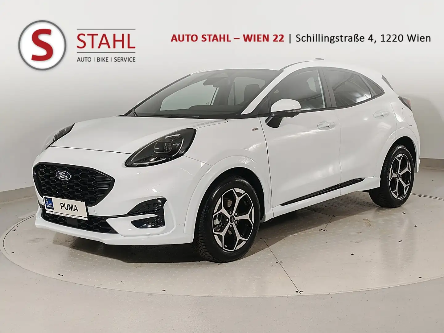 Ford Puma 1,0 EcoBoost Hybrid ST-Line Aut. Stahl22 - Ganz... Weiß - 1