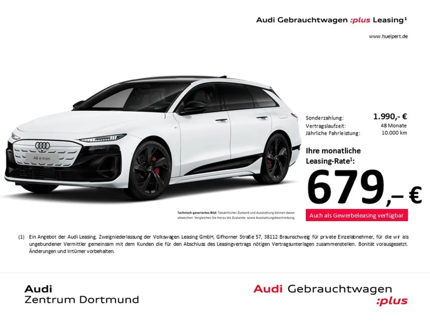 Audi A6 e-tron Avant quattro S LINE PANO B&O AHK LM21 Weiß - 1