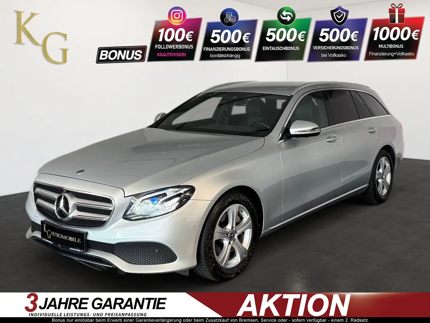 Mercedes-Benz E 220 Avantgarde 4Matic ab ca. 275€ monatlich Silber - 1