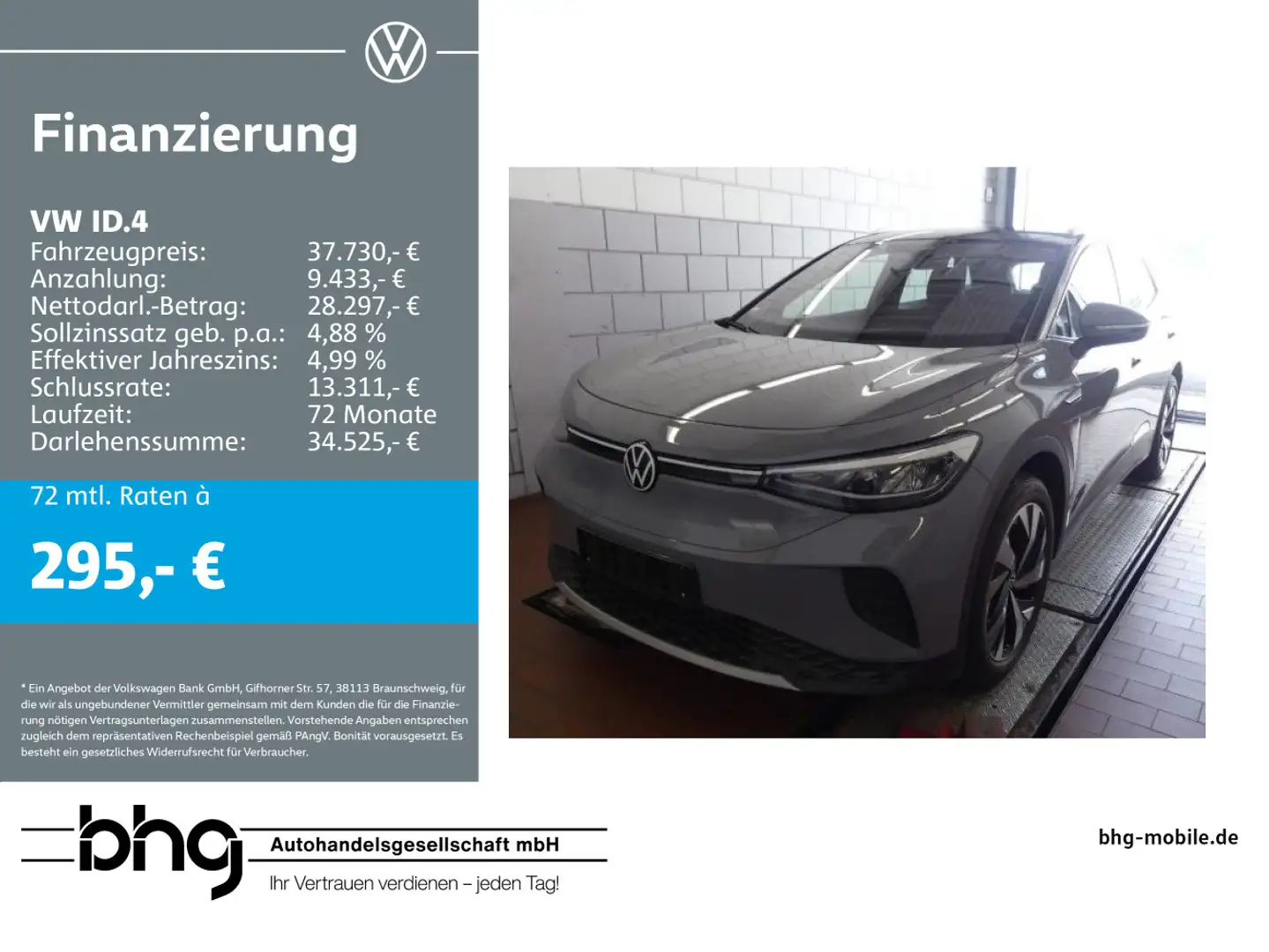 Volkswagen ID.4 Pro Performance INFO plus AHK Augmented Rea Grau - 1