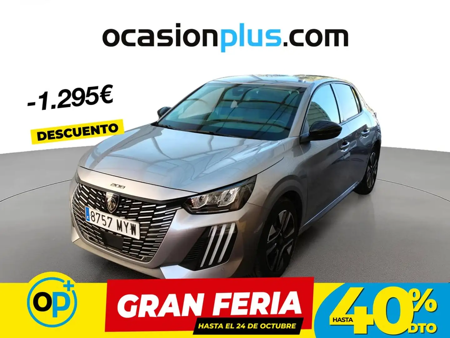 Peugeot 208 1.2 Puretech S&S Allure 100 Gris - 1
