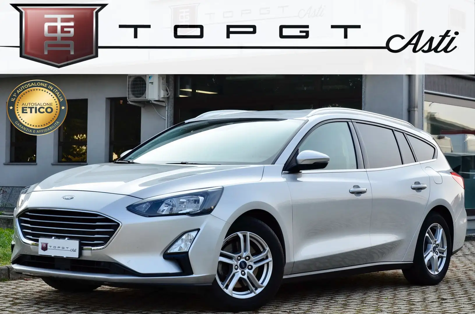 Ford Focus SW 1.5 tdci ecoblue Business Co-pilot 120cv auto Argento - 1