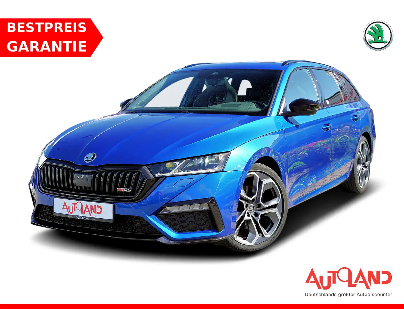 Skoda Octavia Combi 2.0 TDI RS Plus DSG LED Navi AHK Bleu - 1