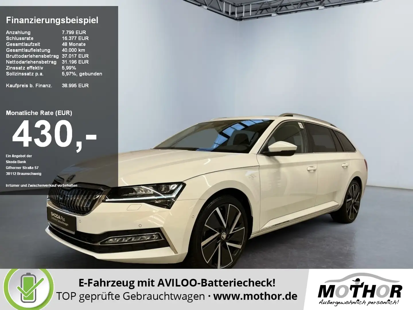 Skoda Superb Combi L&K iV 1.4TSI DSG Standheizung DCC Weiß - 1