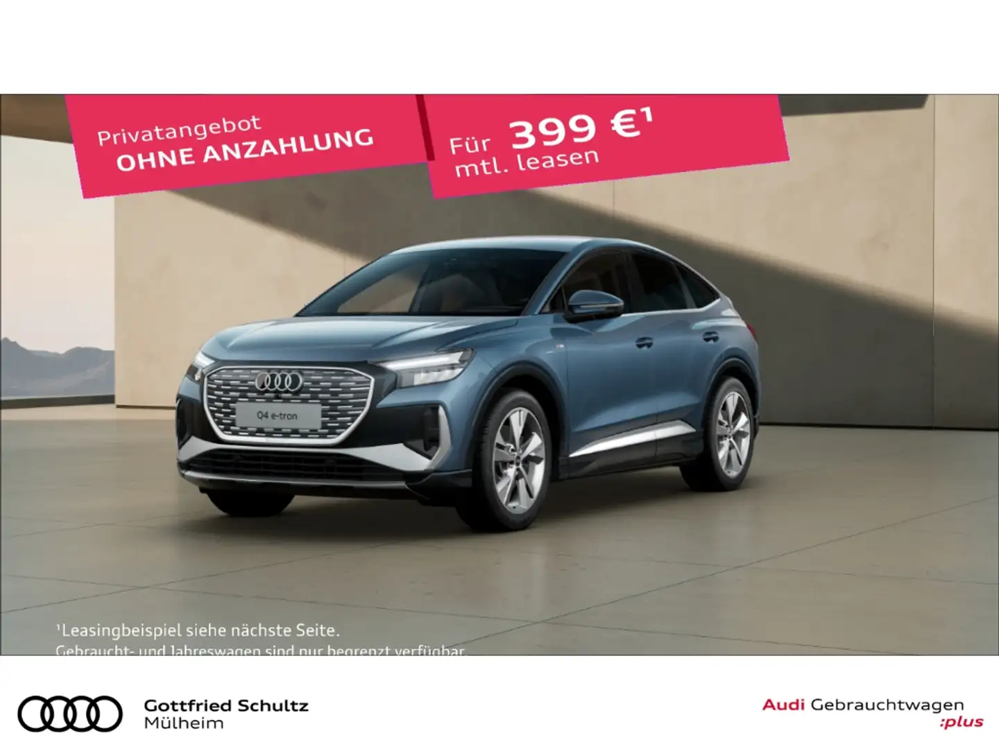 Audi Q4 e-tron Sportback 45 VIRTUAL NAVI AHK S-LINE TEMP Blau - 1