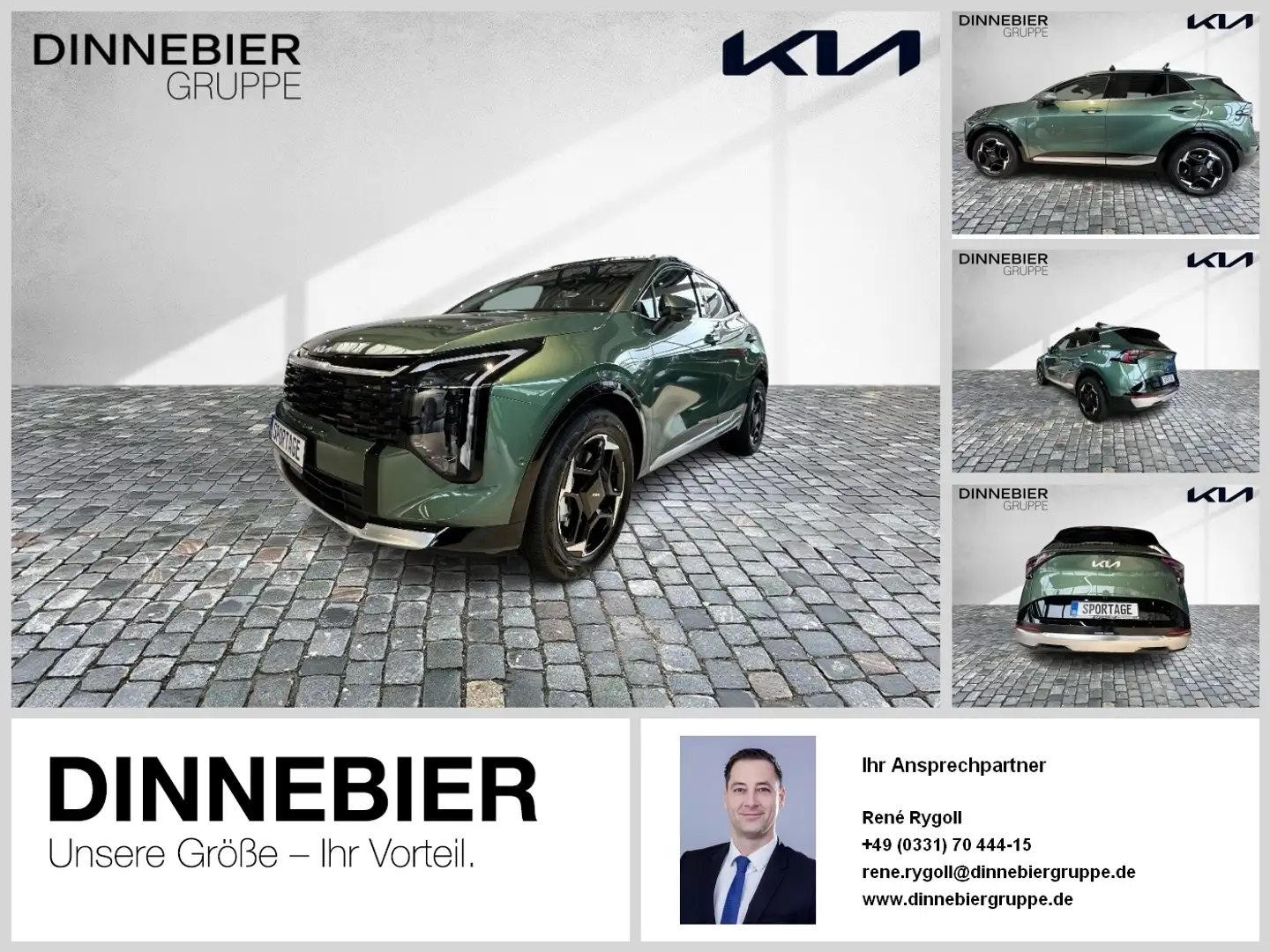 Kia Sportage Spirit 1.6T LED+360°+Headup+Navi Vert - 1