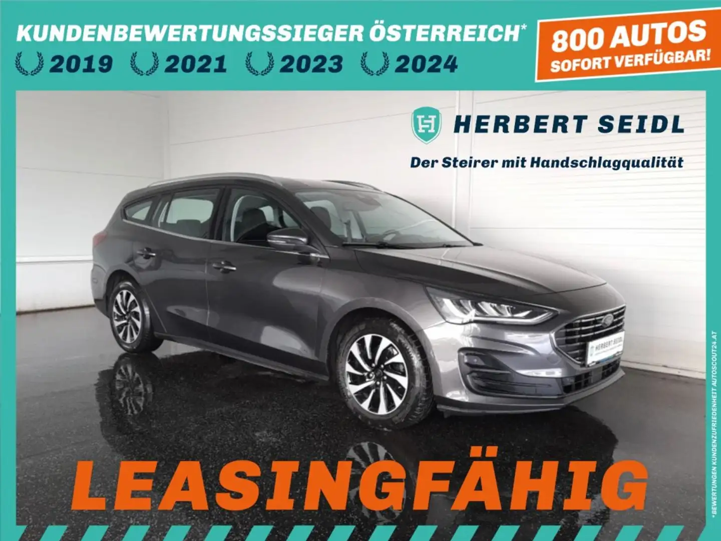 Ford Focus TITANIUM STYLE 1,5 EcoBlue Aut *VOLL LED / NAVI / TEMPOMAT / LENKRAD & SHZG / SPURHALTEASSIST / 2-ZONEN KLIMA* Grau - 1