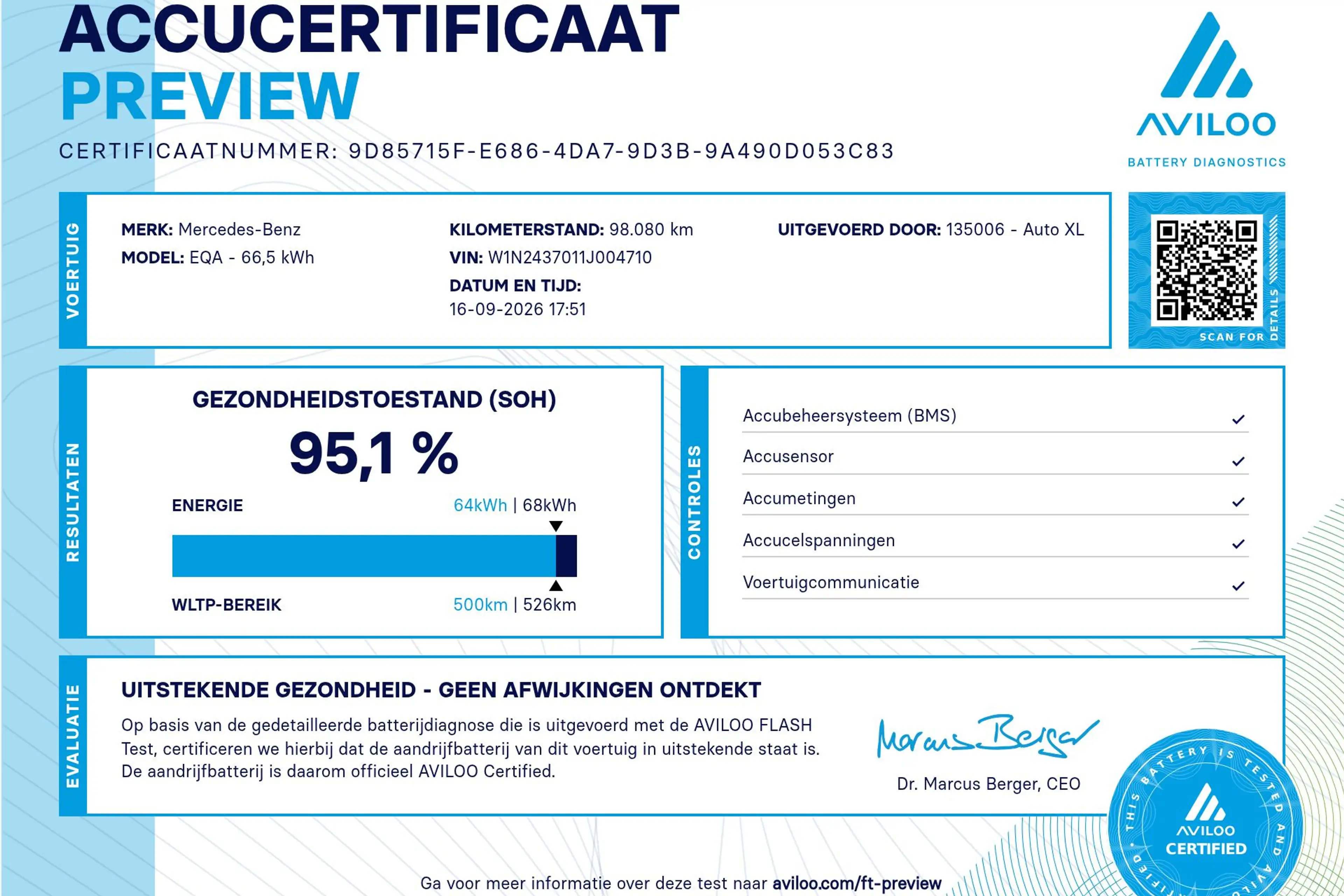 Mercedes-Benz EQA 250 AMG+ 67 kWh (95%SOH) Pano-Dak Burmester Memory — photo 2