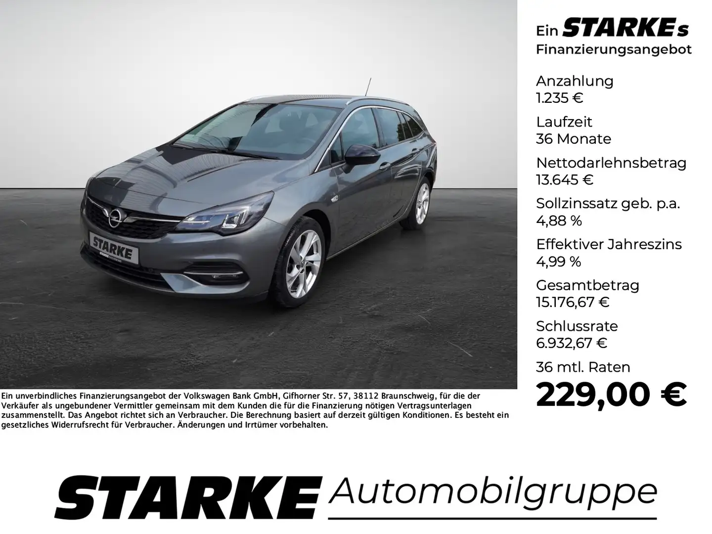 Opel Astra K Sports Tourer 1.2 Turbo Elegance Start/Stop Gris - 1