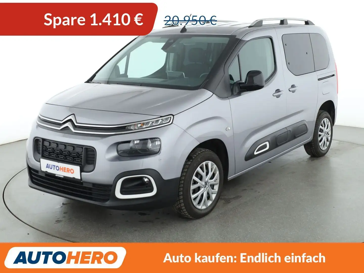 Citroen Berlingo 1.5 Blue-HDi Feel MPV M*TEMPO*PDC*KLIMA* Grau - 1