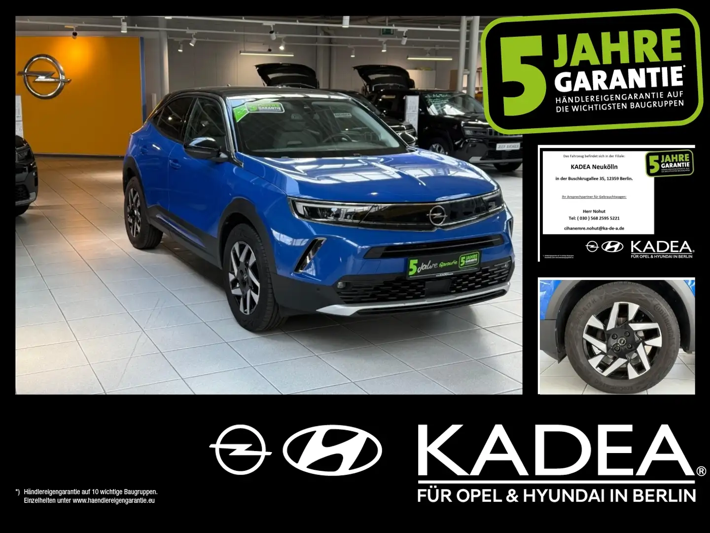 Opel Mokka 1.2 180°Kamera,LED,PDC,Lenk+Sitzhzg,KlimaA. Blau - 1