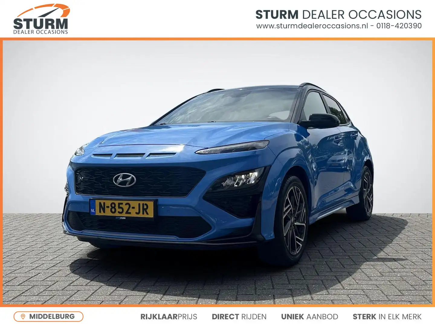 Hyundai KONA 1.0 T-GDI N Line | Navigatie Full-Map | Stoelverwa Blauw - 1