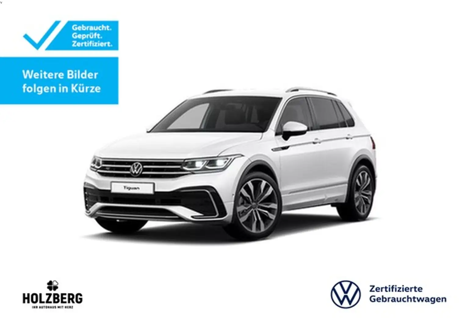 Volkswagen Tiguan 2.0 TDI R-Line 4Motion IQ.LIGHT+NAVI+AHK Weiß - 1