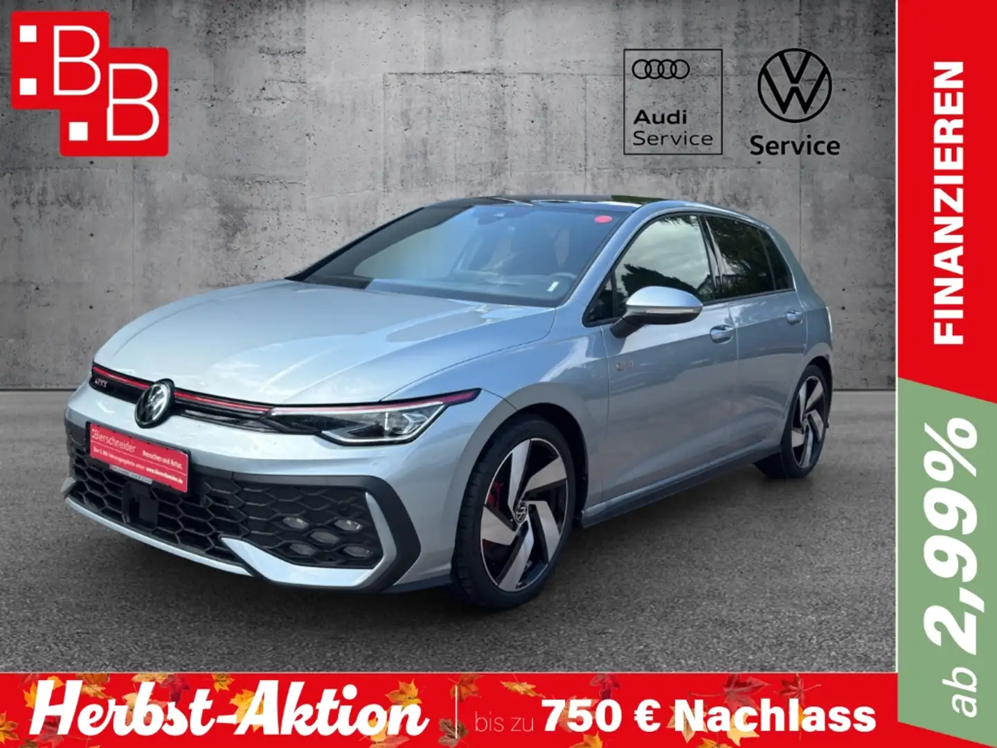 Volkswagen Golf GTI 8 2.0 TSI DSG Facelift IQ-LIGHT DIGITAL PRO PANO K Silber - 1