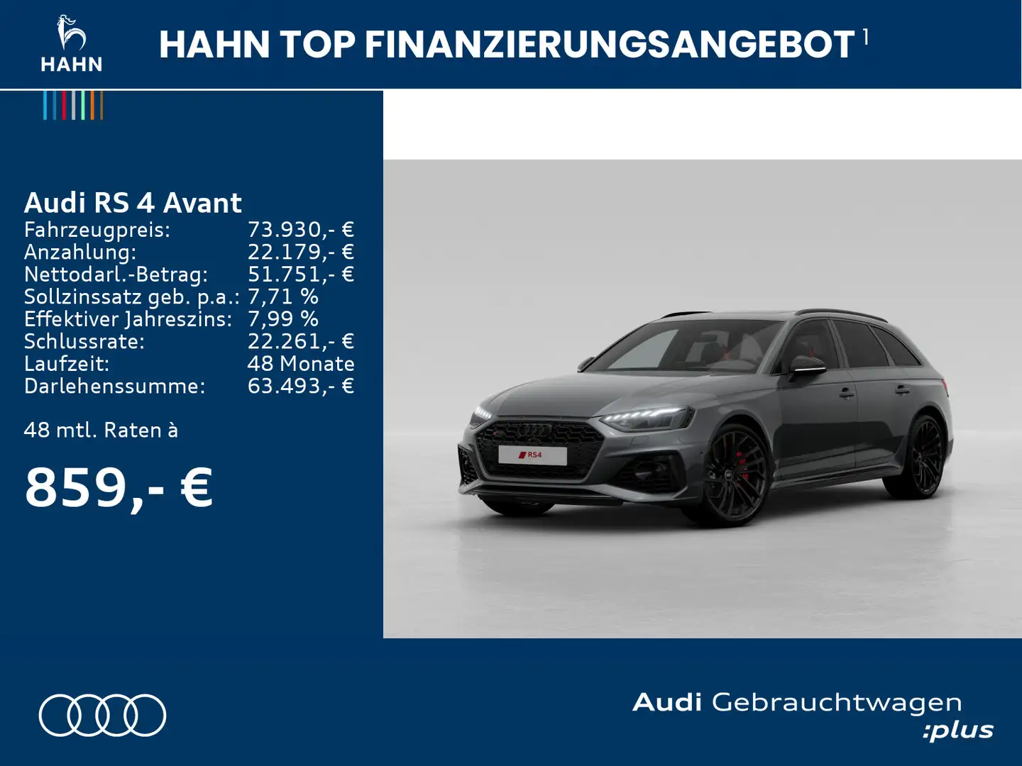 Audi RS4 TFSI quattro Matrix Pano B&O Essentia Grau - 2
