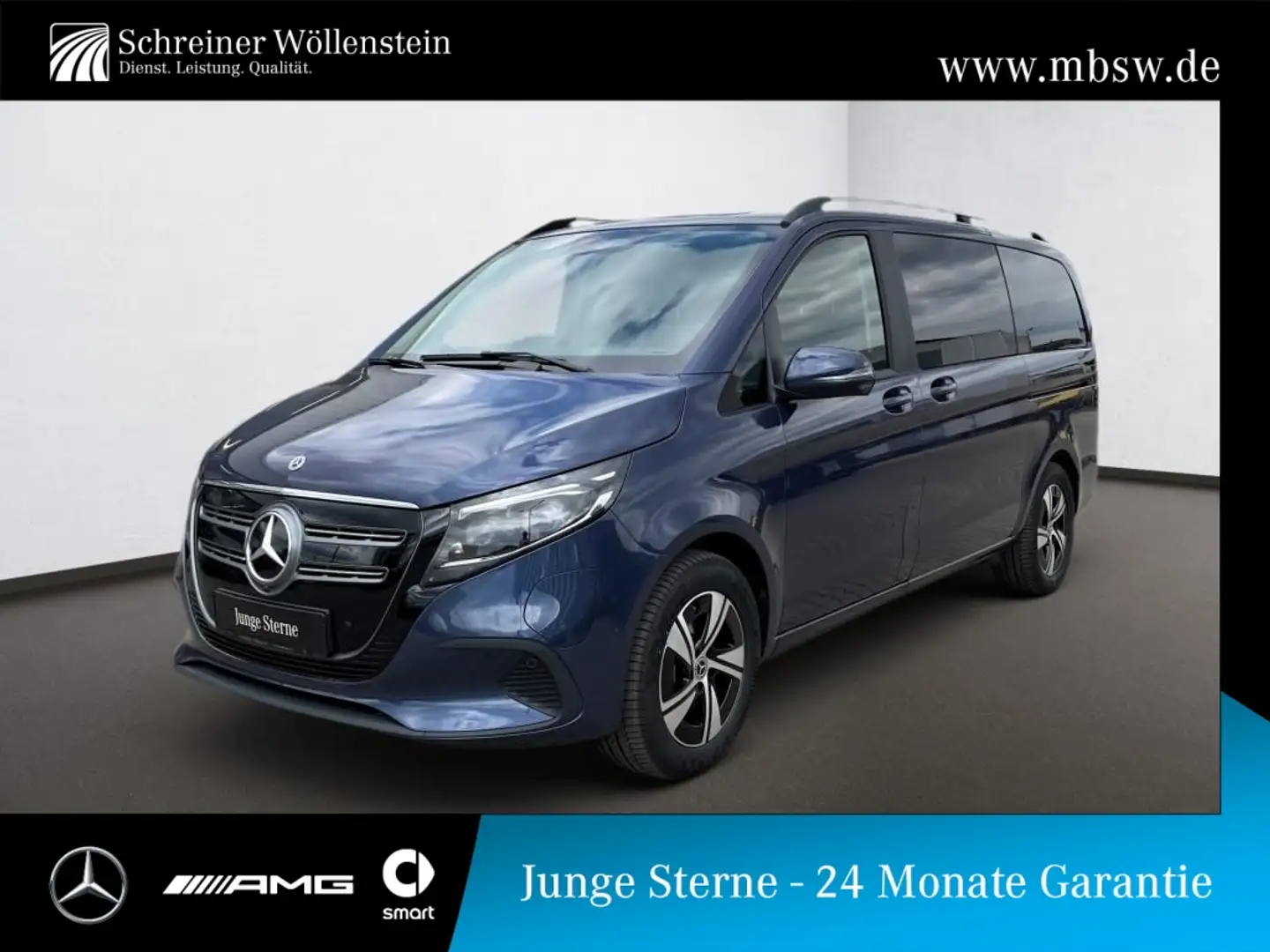 Mercedes-Benz EQV 300 Lang Distr*360°*MBeam*Navi*AppleCar Blue - 1