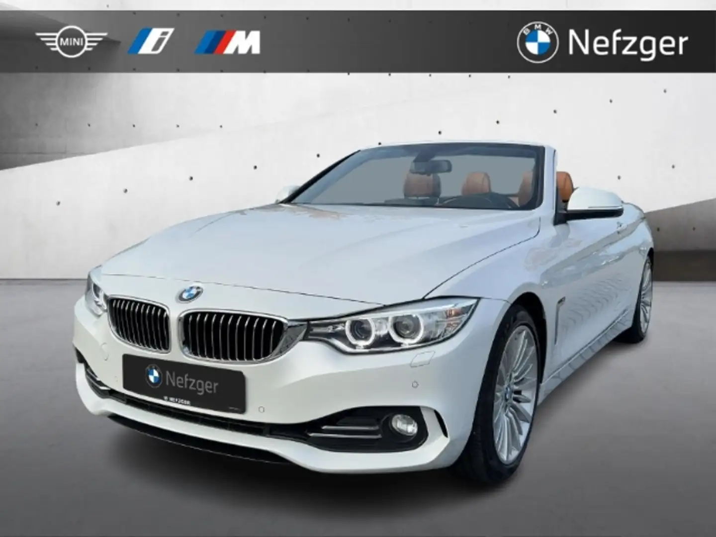 BMW 428 i Cabrio Luxury HUD Navi Nackenwärmer HiFi Blanc - 1