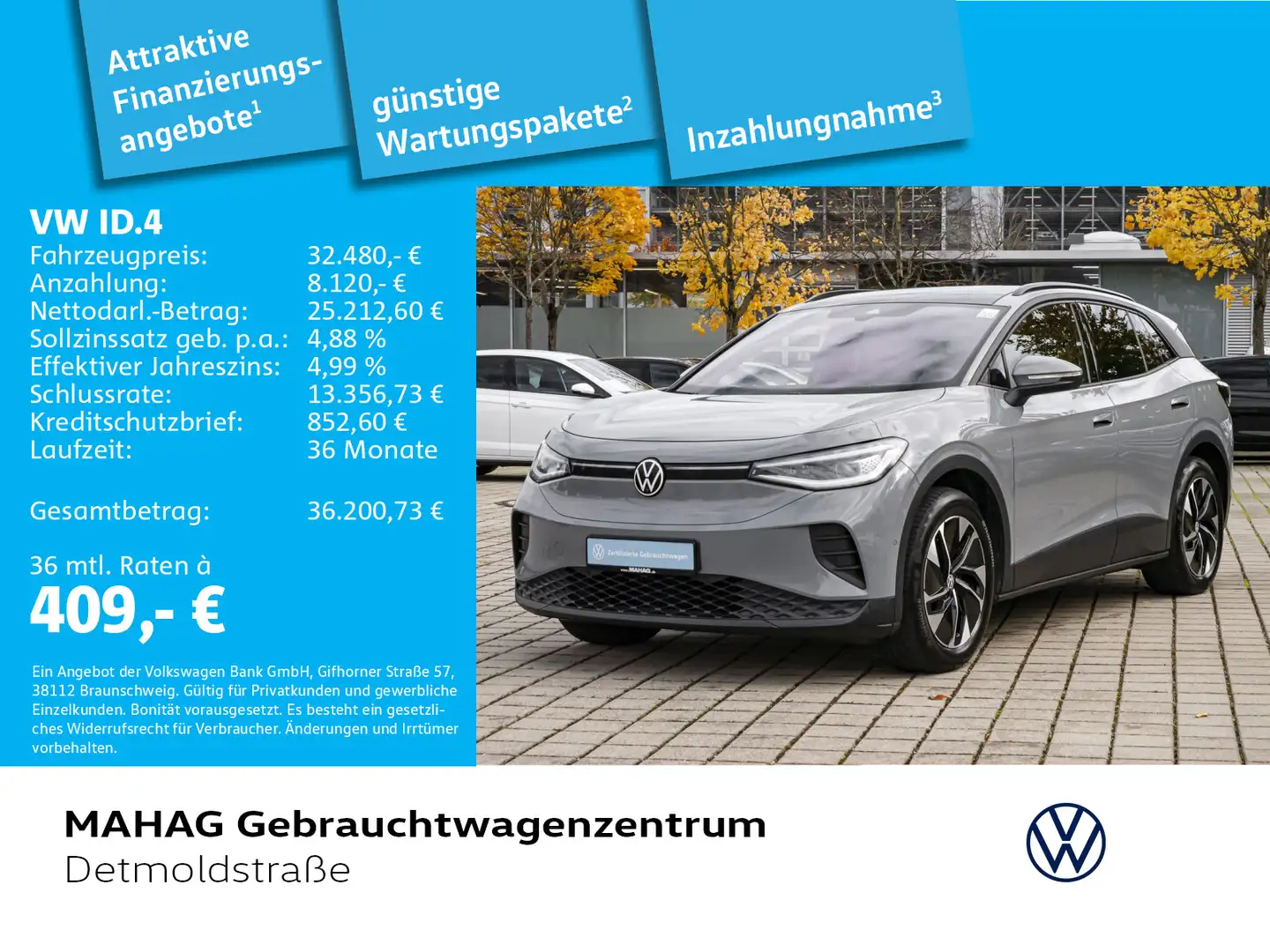 Volkswagen ID.4 MOVE DesignPlus WärmePumpe CCS AHK NaviPro Grau - 1