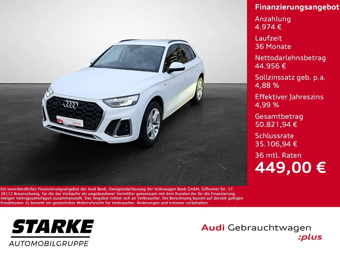 Audi Q5 40 TDI S tronic quattro S line NaviPlus Matrix ... Weiß - 1