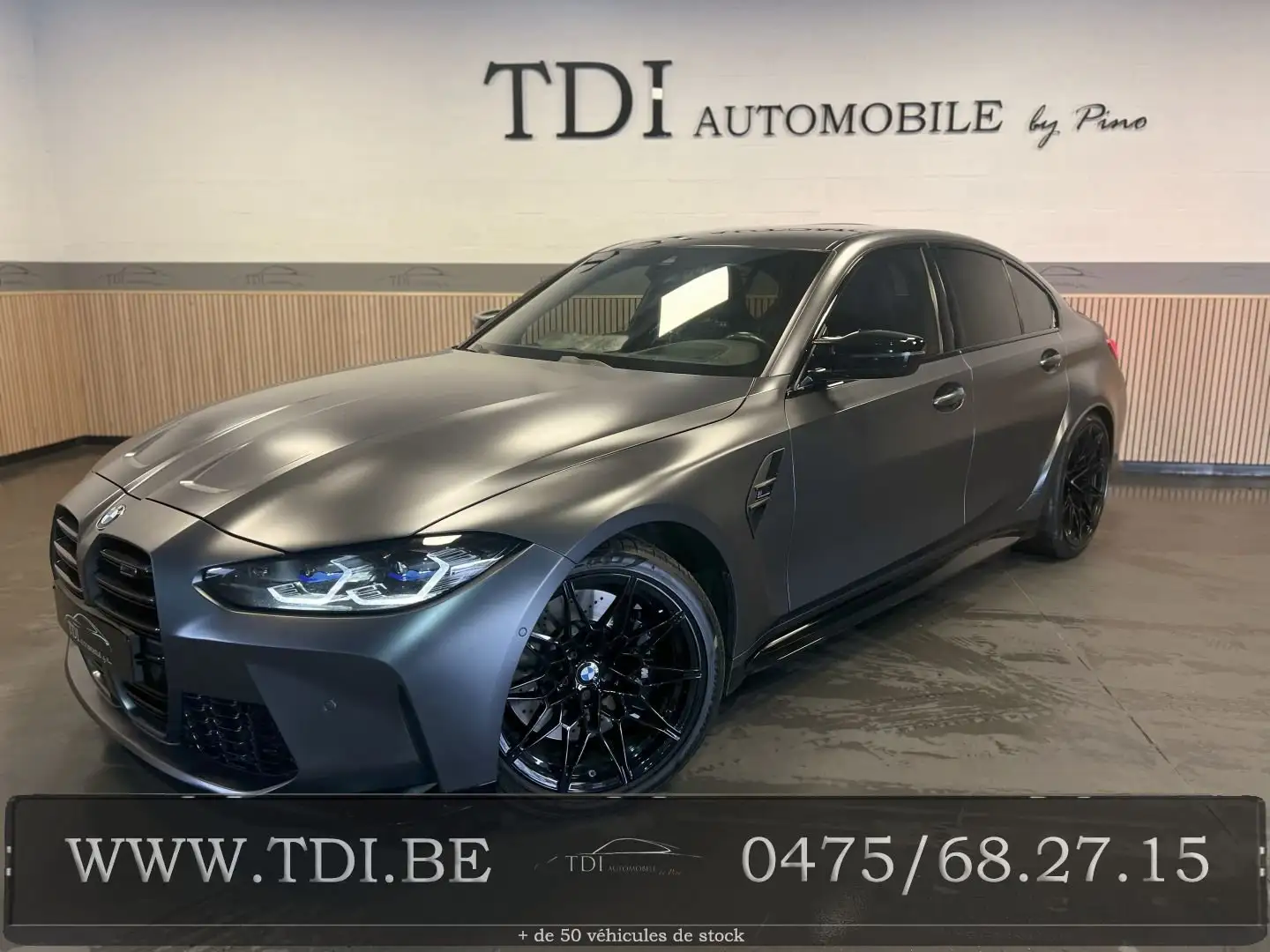 BMW M3 M3 3.0 AS Competition*Carbone*Belge*1er Main*✔ Gri - 1
