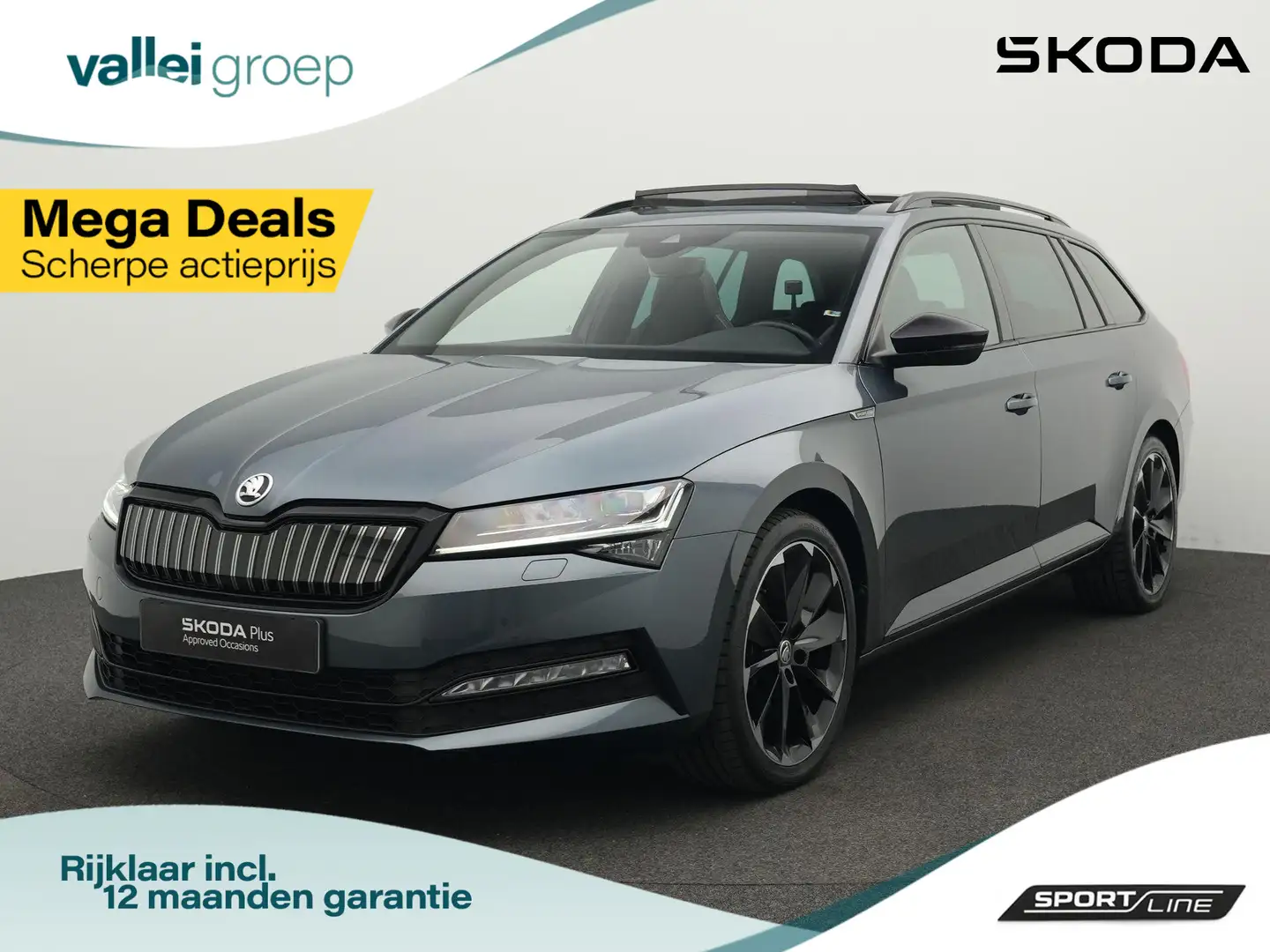 Skoda Superb Combi 1.4 TSI 218 pk DSG iV Sportline Business | P Grijs - 1